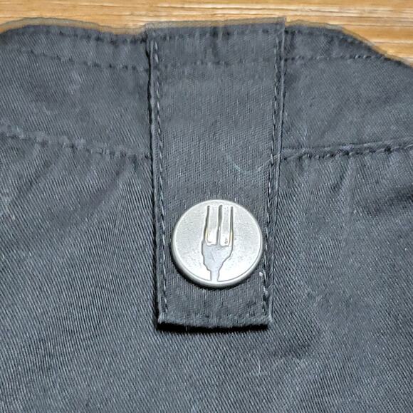 Chef Works Black Short Sleeve Zip Uniform Top - Size Medium - Picture 5 of 7